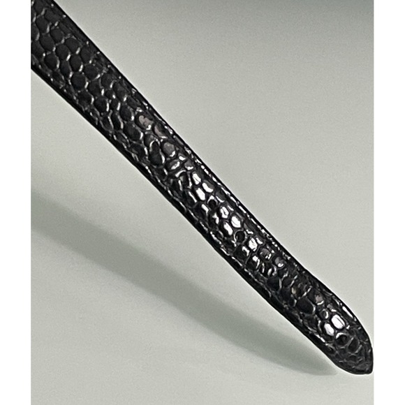 Vintage XANADU Women Watch Scissor Hands WORKS Gold Tone Black Leather Swiss - Picture 13 of 16